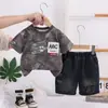 Traje de Niño Verano Ropa de Verano para Niños 2026 Nuevo Bebé Guapo Mangas Cortas Pantalones Cortos Conjunto de Dos Piezas Ropa de Bebé al por Mayor