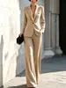 En Stock 2026 Nuevo Conjunto de Traje para Mujer para el Trabajo, Moderno Casual Estilo Europeo y Americano, Chaqueta y Pantalones de Dos Piezas de Corte Entallado
