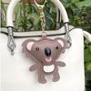 Chaveiro de koala de boneca de couro de desenho animado, pingente de boneca de couro sintético criativo, pingente de animal de couro, joias transfronteiriças