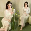 Tema Estúdio Fotográfico Novo Retrô Novo Estilo Chinês Vestido Amassado com uma Vibe Descolada para Sessão de Fotos da Barriga de Grávidas