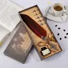 Pluma de Cisne Pluma de Punta de Metal Pluma Fuente Punta de Repuesto para Pluma Empresa Negocios Navidad Cumpleaños Festividad Regalo Exquisito para Escribir