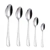 Colher de aço inoxidável 304 série 1010 Colher Garfo Colher de cantina Colher de café pequena Garfo para bolo lunar Garfo para bolo