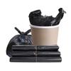 Bolsa de basura portátil negra gruesa, directa de fábrica, desechable, de plástico, para cocina doméstica.
