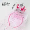 Diadema Corona de Columna de Acero para Cumpleaños Infantil Malla HAPPY BORSTDAY Diadema para Mujer Accesorios para la Cabeza Venta al por Mayor