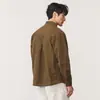 Camisa casual retrô estilo americano para homens, nova coleção outono 2026, manga longa, adequada para primavera e outono, tamanhos grandes, peça externa estilo workwear, marca da moda