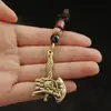 Chaveiro de Torneira de Latão Retrô Mais Vendido Cordão de Chave Trançado à Mão Pingente de Chave de Carro Original