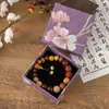 Caja de Empaque Cubierta Cielo y Tierra con Flor y Brocado Estilo Chino Caja de Papel para Empaque de Joyería Caja de Exhibición Larga para Regalo