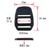 Suministro de fábrica diámetro interior 25 mm hebilla de pantalla de aluminio de aviación negra para electroforesis herrajes para equipaje hebilla para mochila escolar