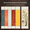 Papel Xuan branco haste para pendurar batik dourado rolo banhado a ouro núcleo de pintura banhado a ouro sarja de brocado sarja completa criação meio assada rolo