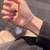 Pulseira Simples de Camada Dupla Estilo Japonês e Coreano para Mulheres ins Pulseira Simples Estilo Frio para Namorada Pulseira de Joia Pulseira de Liga com Diamantes Completos