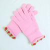 Guantes de punto de lana con dedos expuestos de invierno de Corea del Sur Ins Jelly Bean para mujer, de color sólido, con pantalla táctil, cálidos y resistentes al viento, para ciclismo