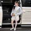 Ropa de Protección Solar a Rayas para Niñas 2026 Verano Nueva Linda Camiseta de Manga Larga Estampada para Niños de Edad Media y Mayores Ligera Camisa Protectora Solar