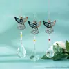 Manualidades de Jardinería Reno Navideño Ángel Copo de Nieve Cabeza de Gato Bola Decorativa Luz Colgante Hoja de Arce Cristal Adorno Colgante para Exteriores Transfronterizo