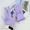 Guantes de Invierno para Mujer Lindos de Punto a Prueba de Viento con Lazo A prueba de Frío Forrados de Felpa para Montar Estudiantes Pantalla Táctil Calientes Otoño e Invierno