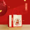 Bolsa de Lona Estilo Chinês em Estoque com Estampa Completa para Festivais, Bolsa de Presente, Bolsa Tote de Lona Impermeável com Logo, Grande Capacidade