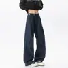 Pantalones cargo de algodón color caqui con pliegues estilo americano, pantalones anchos sueltos de pierna ancha lavados para otoño, pantalones casuales de paracaidista de moda