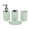 Kit de baño para artículos para el hogar, juego de 4 piezas, vaso para enjuague bucal, jabonera, botella de loción, cepillo de dientes, organizador de baño
