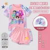 Traje de baño de dos piezas KPOP Witch Girl Group para niñas mayores, conjunto de natación transpirable de secado rápido que absorbe la humedad, estampado de manga corta, moderno