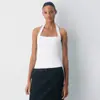 Top Deportivo Halter sin Espalda para Mujer de Amazon, Ropa Exterior Sexy de Verano Ajustada, Top Corto sin Mangas de Cuello Cuadrado Bm