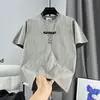Camiseta informal de alta gama de moda para hombre, de manga corta versátil, transpirable, moderna, tie-dye bordado, tacto frío, textura casual, venta directa de fábrica