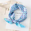 Lenço Listrado Simples Feminino Estilo OL para o Trabalho Lenço Profissional Lenço Decorativo Versátil 60x60cm Lenço Quadrado Pequeno Gravata para Bolsa