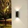 Luz Nocturna Solar para Exteriores, Luz de Pared para Jardín, Impermeable, 2 LEDs Iluminación Arriba y Abajo, Luz de Pared Decorativa para Jardín Exterior