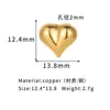 Novas Contas Soltas Redondas em Forma de Coração com Furo Passante Banhadas a Ouro 18K para Pulseira DIY Pulseira Corrente de Celular Acessórios de Joia para Pendurar no Carro