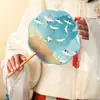 Leque, Leque de Verão Estilo Antigo, Leque Pequeno Portátil Estilo Chinês Clássico para Tirar Fotos, Especial para Dança Infantil Han Dynasty Cheongsam para Mulheres