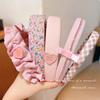 Diadema Rosa Francesa Retro para Niñas 2024 Nuevo Estilo Verano Color Sólido Corona Alta Presionando Esponja para el Cabello Diadema Accesorios para el Cabello