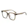 2506 Nueva Moda TR Gafas de Montura Grande Aspecto Sencillo Artístico Gafas Anti-luz Azul Montura de Gafas Plana de Moda Simple