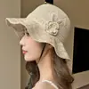 Novo Chapéu Lavável para Mulheres, Estilo Coreano de Verão Versátil Chapéu de Pescador, Chapéu de Proteção Solar para Exterior, Chapéu Bucket Casual para Sol