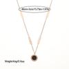 Design Francês Preto e Branco Dupla Face Números Romanos Redondo Colar Pulseira Conjunto de Joias de Luxo Leve Feminino Acessórios