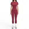 Amazon Cross-border Novo Estilo Conjunto de Yoga Moda Bonito Costas Escovadas Yoga Fitness Roupas de Yoga Venda Direta da Fábrica 2546