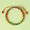 Estilo Étnico Festival del Bote del Dragón Cuerda Colorida Pulsera Ovalada Tejida a Mano Muñeca con Forma de Lágrima Adorno de Mano para la Mano Producto al por Mayor