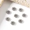 Pulsera/collar de acero inoxidable con cuentas de copo de nieve y cuentas de acero de titanio, multi-tamaño, accesorios para joyería DIY en stock