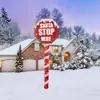 Papá Noel con Base, Señal de Calle Roja con Forma de Hierro, Decoraciones Festivas, Adornos de Exportación