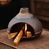 Quemador de Incienso Cerámico Transfronterizo con Bandeja de Madera Sagrada Peruana, Salvia, Chimenea de Cedro, Quemador de Incienso, Chimenea, Artículos de Decoración para el Hogar