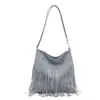 Bolsa Estilo Boho com Franjas Moda Bolsa de Ombro Grande Capacidade 2025 Tendência Nova Nicho Ins Versátil Bolsa Feminina
