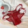 Ropa Interior Sexy de Encaje Hueco de Malla Fina para Mujer, Transpirable y Cómoda, Bragas de Cintura Baja