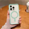 Funda magnética para teléfono móvil con borde de color de pegamento que gotea material para Apple 16PROMAX tendencia 15/14 simple 13 a prueba de caídas