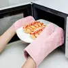 Guantes de Silicona de Algodón Puro con Certificación CE, Engrosados y Alargados, Antideslizantes, Resistentes a Altas Temperaturas, Guantes para Horno de Microondas, Anti-quemaduras para Horno de Horneado E18