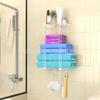 Prateleira de Toalha para Lavatório de Acrílico Transparente Personalizada Simples de Plexiglass Montada na Parede Dobrável Rack de Exibição para Toalhas de Banho