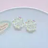 Pinzas para el pelo de mariposa de dibujos animados electrochapadas, gomas para el pelo, accesorios para el pelo, piezas de decoración DIY transparentes con láser, dijes para zapatos, accesorios de hebilla para zapatos