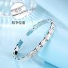 Pulsera estrellada plata esterlina 9999 femenina jóvenes novias femenina Pulsera abierta de plata pura regalo de cumpleaños para novia