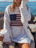 Amazon transfronterizo Tejido de punto americano para mujer Primavera y otoño Europeo y americano Casual Suelto Cuello redondo Manga larga Suéter Marea