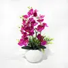 Nuevo bonsái de orquídea Phalaenopsis artificial de 24 flores para decoración de jardín, planta en maceta de flor artificial con textura realista, adorno de flor artificial