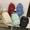 Mochila Nueva de Color Sólido de Gran Capacidad, Estilo Ins Academy Japonés, Mochila Versátil con Múltiples Compartimentos Reductora de Peso para Estudiantes de Secundaria