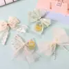 Laço de Tecido Renda Laço Aplique Feito à Mão DIY Presilha Acessórios de Roupa Pequena Flor Acessórios de Tecido