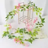 Guirnalda de Flores de Glicinia Artificial, Planta Artificial para Decorar Flores Falsas, Cubierta para Tubería de Aire Acondicionado, Flores Colgantes Enredaderas para Decoración de Techo