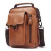 Comercio Exterior Transfronterizo Europeo y Americano Bolso de Hombro para Hombre Cuero Genuino Gran Capacidad Cuero Genuino Mochila para Hombre Capa Superior Piel de Vaca Bolso Cruzado para Hombre